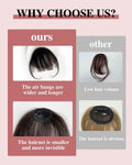 Axceroh Bangs Clip-in Fringe Extension Black Brown Wispy Real Human Hair by Deal US