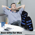 ZXGXLAW Men's Socks for Dad Grandpa Funny Gift Casual Crew Socks 1 Pair by Deal US