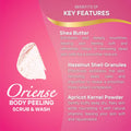Oriense Body Scrub 16.9oz Spring Flowers Chamomile Hydrating New by Deal US