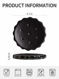 Black 5 Inch Cracker-Shaped Spoon Rest Heat-Resistant Kitchen Accessory by Deal US