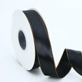 BAEKZ 1in Black Satin Ribbon Gold Edged 50 Yd Roll Flower Gift Decor by Deal US