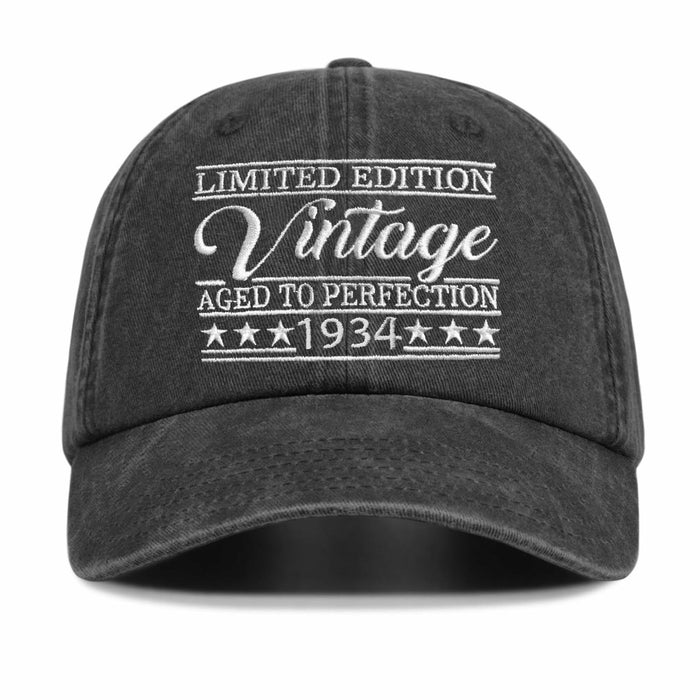 Rybicag 91st Birthday Vintage Hat 1934 for Men Women 91 Year Old Gift by Deal US