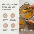 Starpack 'Get a Grip' 9" Silicone Kitchen Tongs BBQ Heat Resistant 600°F by Deal US