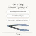 Starpack 'Get a Grip' 9" Silicone Kitchen Tongs BBQ Heat Resistant 600°F by Deal US
