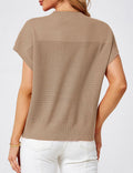 Womens Ribbed Knit Crop Tank Top Dark Apricot Size L by Deal US