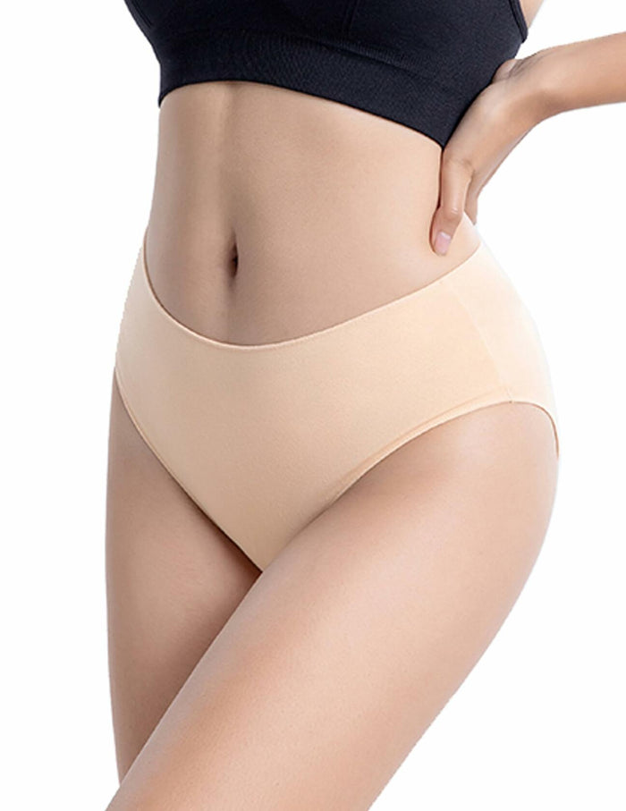 Murimia 5 Pack XX-Large Apricot Cotton Hipster Panties No Show Briefs by Deal US