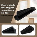 Rubber Door Stopper Wedge Black 4 Pack Sturdy Stackable Floor Door Stops by Deal US
