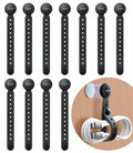 JOYROOM 12PCS Magnetic Cable Ties Black Reusable Silicone Organizers by Deal US