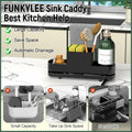 FUNKYLEE Kitchen Sink Sponge Holder Caddy with Brush Holder & Soap Dispenser by Deal US