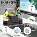 FUNKYLEE Kitchen Sink Sponge Holder Caddy with Brush Holder & Soap Dispenser by Deal US