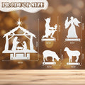 MorningRo White Metal Christmas Nativity Set 3 Pc Indoor Rustic Decor by Deal US