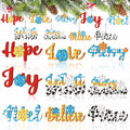 Gerrii 18pcs Christmas Ornaments Wooden Words Colorful Bulk New Crafts by Deal US