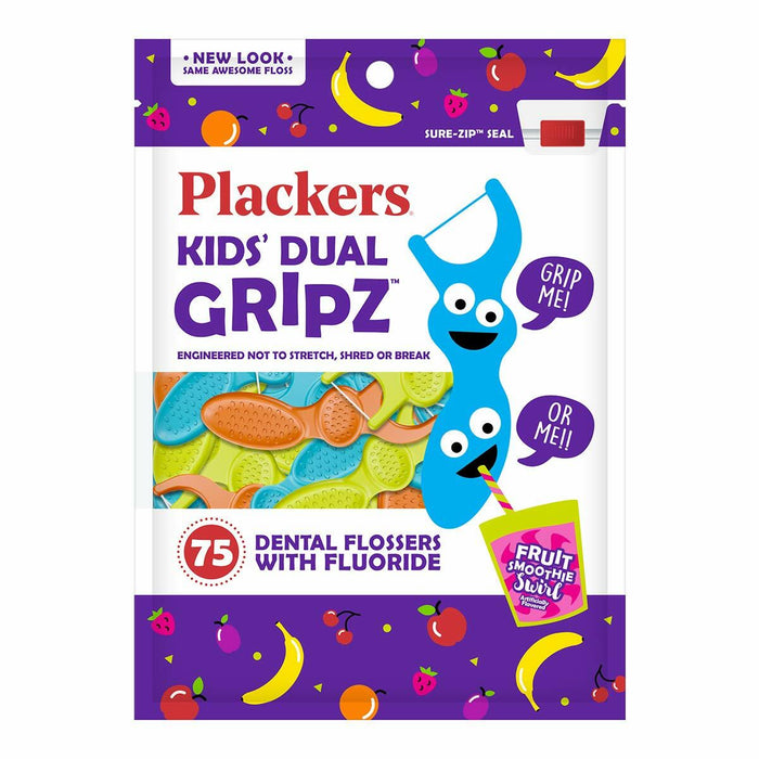 Plackers Kids Flossers Wild Berry Flavor 75 Count - New Packaging by Deal US