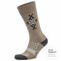 FootZen by Balega Argyle Crew Socks Men's Mink Medium 1-Pair Fashion by Deal US