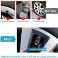 JIASWTHM Tire Valve Stem Caps Black 4 Pack Anodized Aluminum Universal by Deal US