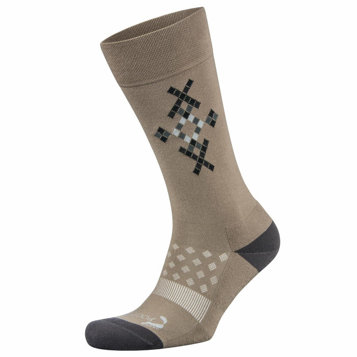 FootZen by Balega Argyle Crew Socks Men's Mink Medium 1-Pair Fashion by Deal US