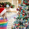 Gerrii 18pcs Christmas Ornaments Wooden Words Colorful Bulk New Crafts by Deal US