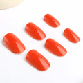 Fall Press On Nails 24Pc Short Square Pumpkin Plaid Design Stick Glue by Deal US