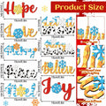 Gerrii 18pcs Christmas Ornaments Wooden Words Colorful Bulk New Crafts by Deal US