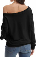 esoaripe Women's Oversized Off Shoulder Sweatshirt Blouse XL by Deal US