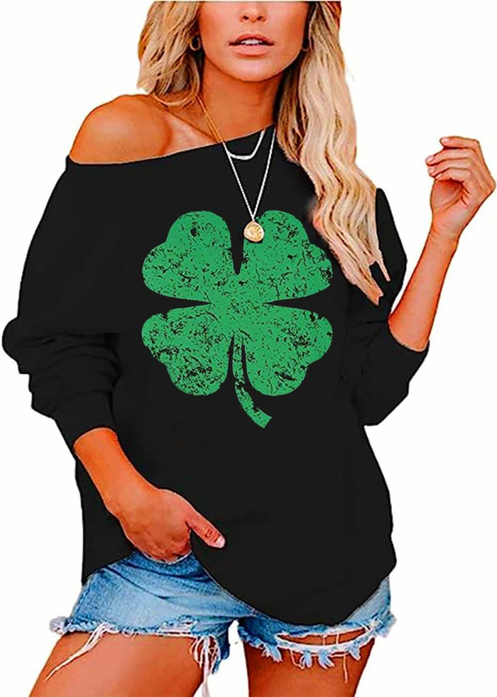 esoaripe Women's Oversized Off Shoulder Sweatshirt Blouse XL by Deal US