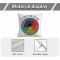 Chinosuo Feelings Wheel Pillow Covers 18x18 White Emotional Therapy Decor by Deal US
