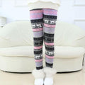 Rysly Girls Winter Thick Warm Fleece Lined Leggings Purple Elk Size 120 by Deal US