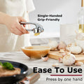 Kitessensu Garlic Press Set with Silicone Peeler & Brush, Gloss Silver by Deal US