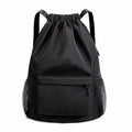 Sofanler Drawstring Backpack Gym Bag with Shoes Compartment Black by Deal US