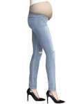 Hybrid & Company Super Comfy Stretch Women's Skinny Maternity Jeans S Light Wash by Deal US