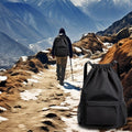 Sofanler Drawstring Backpack Gym Bag with Shoes Compartment Black by Deal US