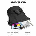 Sofanler Drawstring Backpack Gym Bag with Shoes Compartment Black by Deal US