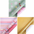 LaRibbons Christmas Wrapping Paper 3 Rolls 17x10ft Peace Pattern with Tags by Deal US