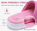 GPOS Womens Slides Memory Foam Cozy Open Toe Pink White Size 6 by Deal US
