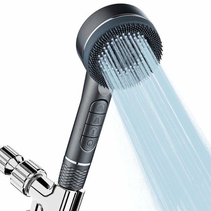 Filtered Handheld Shower Head Chrome High Pressure with Scalp Massager by Deal US