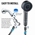 Filtered Handheld Shower Head Chrome High Pressure with Scalp Massager by Deal US