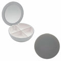 EZY DOSE Travel Pill Organizer Gray Compact Portable Medicine Case with Mirror by Deal US