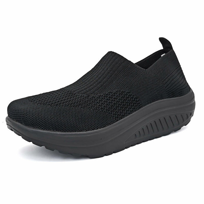 Umerigo Womens Slip On Tennis Shoes Breathable Mesh Black Size EU 40 USA W8.5 by Deal US