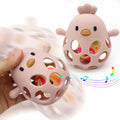 KIAANS Baby Teething Toy Silicone Hollow Chick White BPA Free Sensory Teether by Deal US