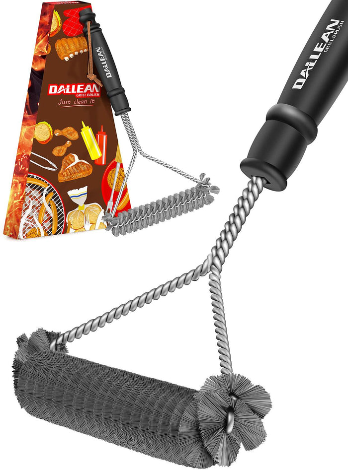 DALLEAN BBQ Grill Brush Durable Rust Resistant Bristles Outdoor Cleaning Tool by Deal US