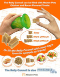 NEATER PET BRANDS Rolly Cannoli Large Classic Orange Mess Proof Treat Toy by Deal US