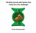 NEATER PET BRANDS Rolly Cannoli Large Classic Orange Mess Proof Treat Toy by Deal US