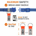 NaviTagi Cat Breakaway Collar XS Orange Reflective Soft Adjustable Bell by Deal US