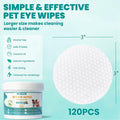 BestBy09/26 MEDUWEDU Dog & Cat Eye Wipes 120 Count Peach Scent Grooming Care by Deal US