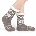 Kiddokids Women's Fuzzy Slipper Socks with Grippers Warm Cozy Fleece - One Size by Deal US