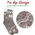 Kiddokids Women's Fuzzy Slipper Socks with Grippers Warm Cozy Fleece - One Size by Deal US