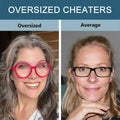 BLUELESS 6-Pack Oversized Reading Glasses +3.50 Metalless Screwless Spring by Deal US