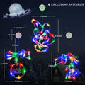 FASISOY 3 Pack Multi-Color Christmas Window Lights Battery Operated Timer by Deal US