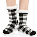 Kiddokids Women's Fuzzy Slipper Socks with Grippers Warm Cozy - One Size by Deal US