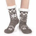 Kiddokids Women's Fuzzy Slipper Socks with Grippers Warm Cozy Fleece - One Size by Deal US